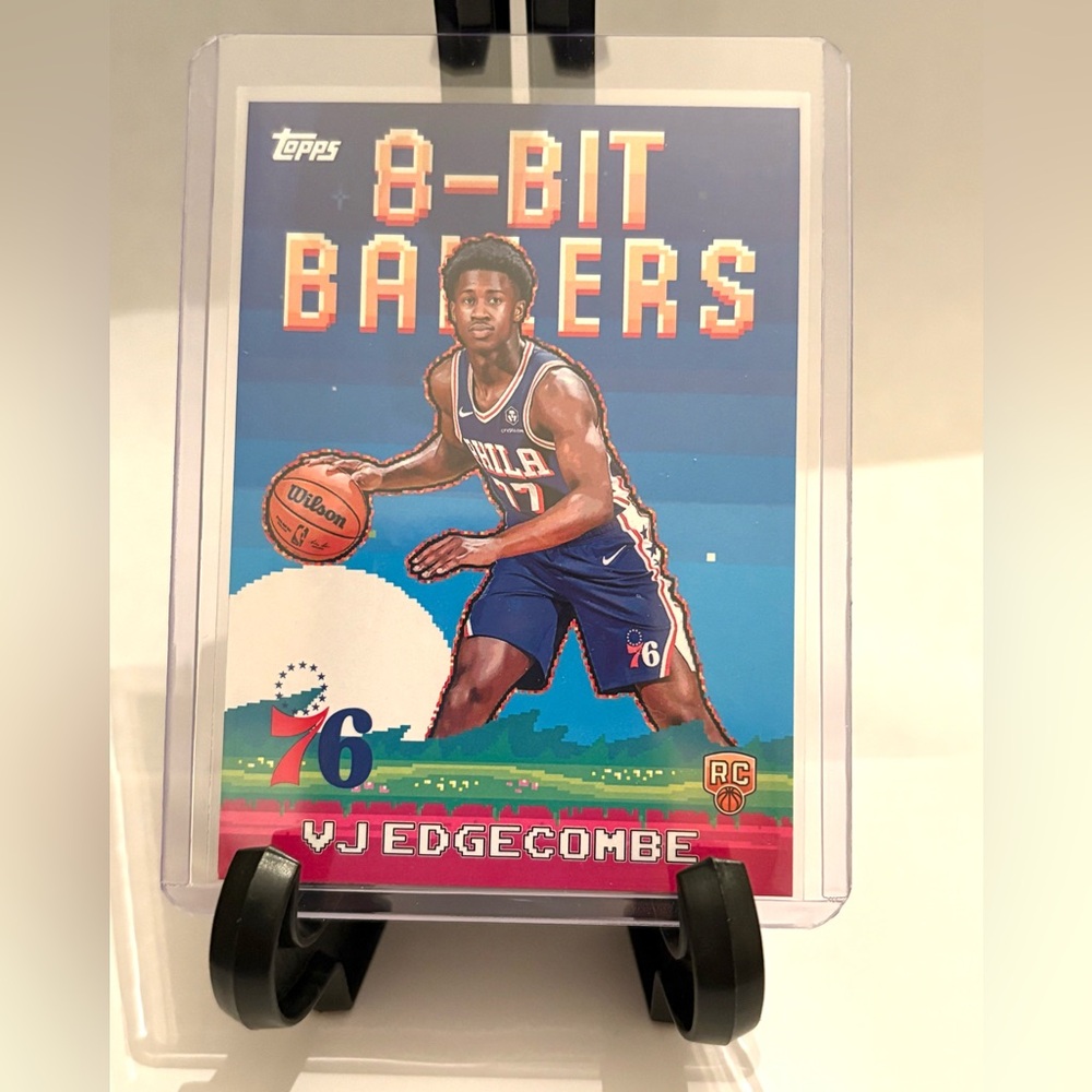 VJ EDGECOMB 8 Bit Baller 76ers Rookie Basketball Card